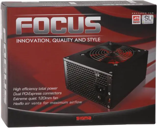 Alt view image 9 of 9 - SIGMA FOCUS SP700B 700W (800W Peak) ATX12V Power Supply