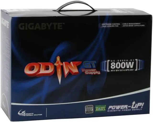Alt view image 10 of 11 - GIGABYTE ODIN GE-S800A-D1 800 W ATX12V / EPS12V SLI Certified CrossFire Ready Modular Active PFC PFC Power Supply Software Control