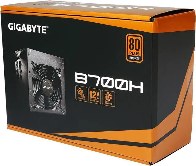 Alt view image 7 of 7 - GIGABYTE GP-B700H 700 W ATX12V SLI CrossFire Certified 80 PLUS BRONZE Certified Modular Active PFC Power Supply