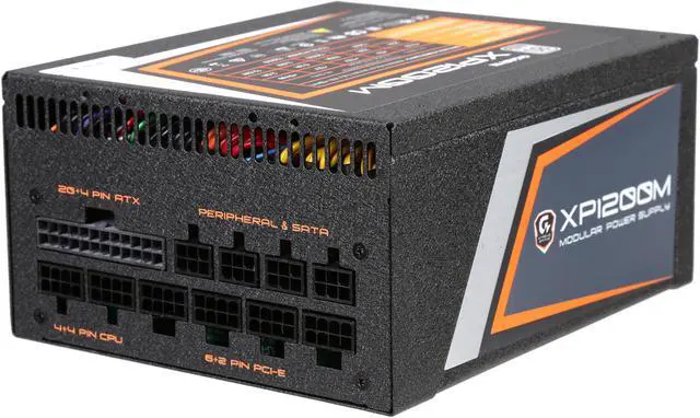 Alt view image 5 of 7 - GIGABYTE XP1200M 1200 W Intel Form Factor ATX 12V v2.31 SLI CrossFire 80 PLUS PLATINUM Certified Full Modular Active PFC (>0.9 typical) PFC Power Supply