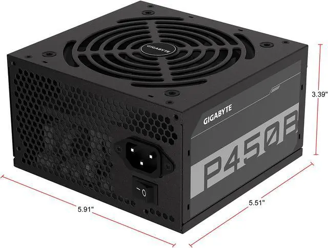Alt view image 8 of 8 - GIGABYTE GP-P450B 450 W ATX 12V v2.31 80 PLUS BRONZE Certified Non-Modular Active PFC Power Supply