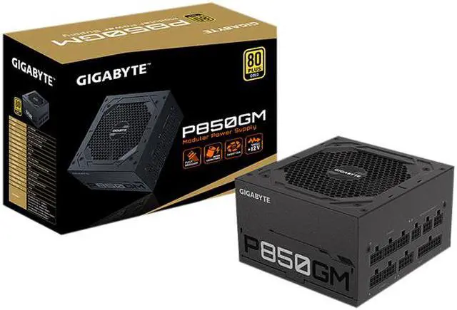 Alt view image 7 of 8 - GIGABYTE GP-P850GM 850 W ATX 12V v2.31 80 PLUS GOLD Certified Full Modular Active (>0.9 typical) PFC Power Supply