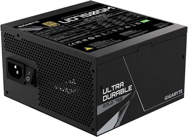 Alt view image 4 of 8 - GIGABYTE GP-UD750GM 750 W ATX 12V v2.31 80 PLUS GOLD Certified Full Modular Active PFC Power Supply