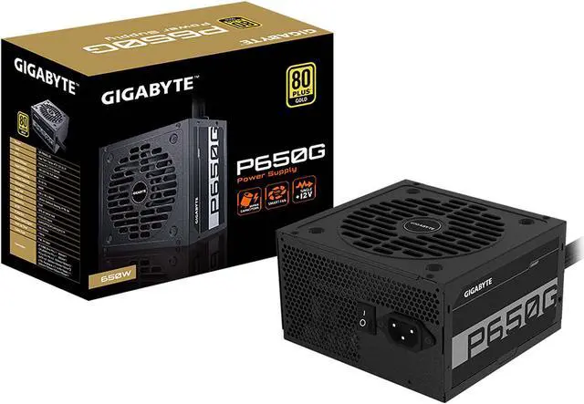 Alt view image 8 of 8 - GIGABYTE GP-P650G-US 650 W ATX 12V v2.31 80 PLUS GOLD Certified Active PFC Power Supply