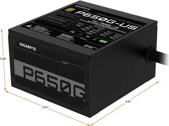 Alt view image 4 of 8 - GIGABYTE GP-P650G-US 650 W ATX 12V v2.31 80 PLUS GOLD Certified Active PFC Power Supply