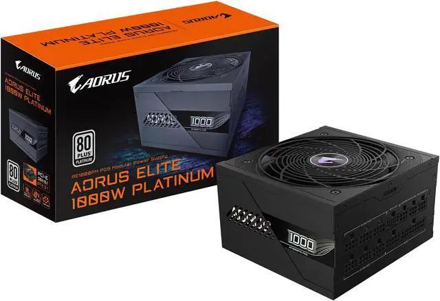 Alt view image 7 of 7 - GIGABYTE AORUS ELITE PSU - 1000W 80 PLUS Platinum Certified - PCIe5.1 Ready - ATX3.1 - Fully Modular Power Supply (GP-AE1000PM PG5)