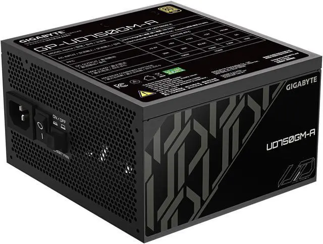 Main image of GIGABYTE 750W PSU - 80 Plus Gold Certified - Fully Modular Power Supply (GP-UD750GM-A)