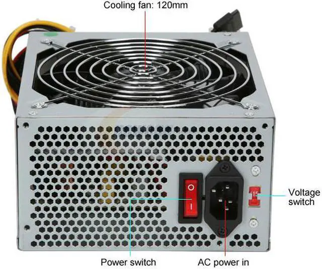 Alt view image 2 of 6 - Winsis KY-550ATX 450 W ATX12V Power Supply