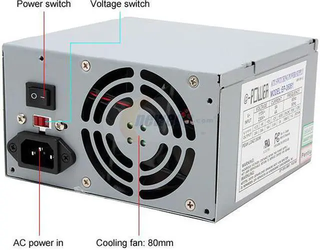 Alt view image 2 of 9 - DYNAPOWER USA EP-35X.0661B 350 W ATX12V Power Supply