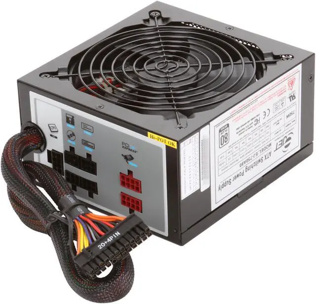 Alt view image 4 of 7 - DYNAPOWER USA EJ-750A80 750 W ATX12V v2.2 / EPS12V v2.91 SLI Certified CrossFire Certified 80 PLUS BRONZE Certified Active PFC Power Supply