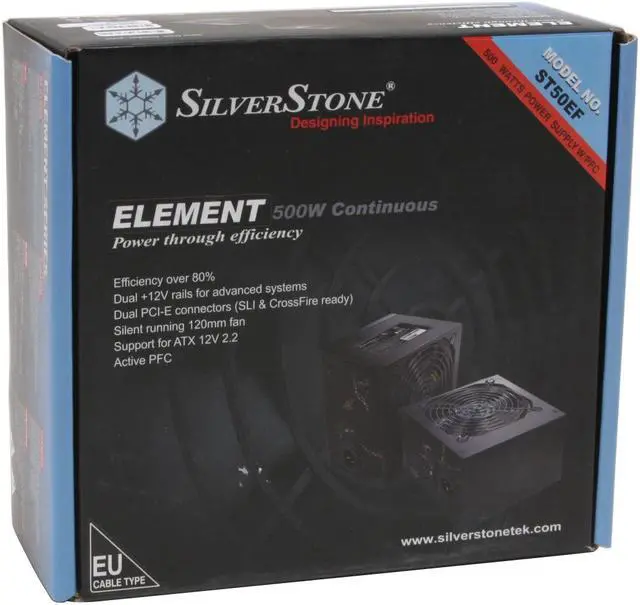 Alt view image 8 of 8 - SilverStone ST50EF 500 W ATX 12V 2.2 SLI Certified CrossFire Ready 80 PLUS Certified Active PFC PFC Power Supply