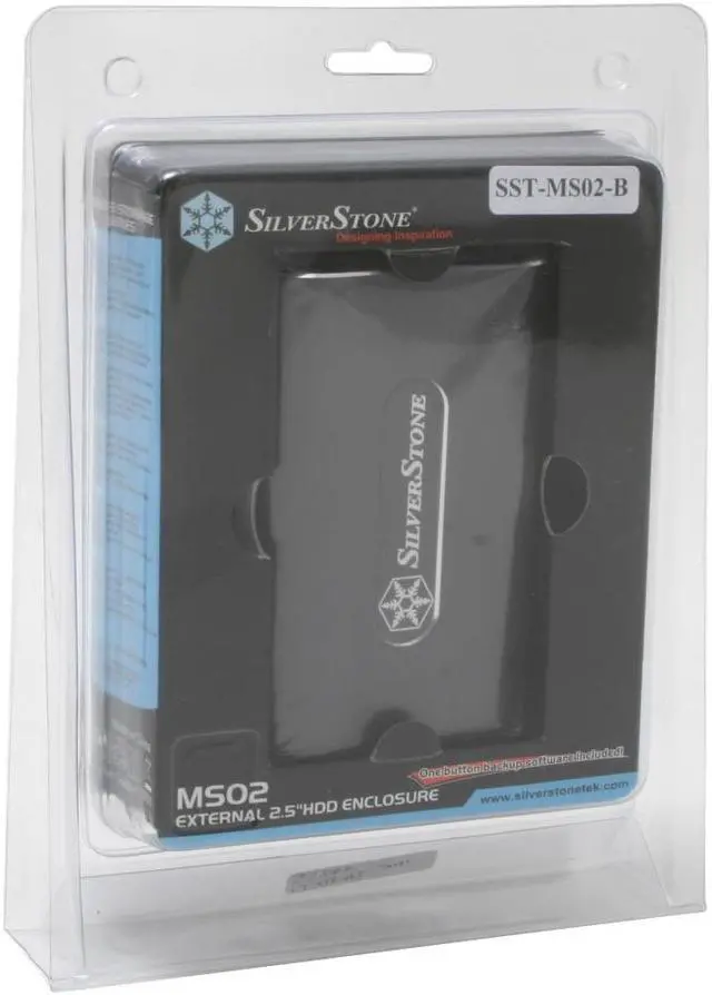 Alt view image 4 of 4 - SilverStone SST-MS02-B Aluminum 2.5" Enhanced IDE, ATA / ATAPI-6 USB 2.0 Black External Enclosure