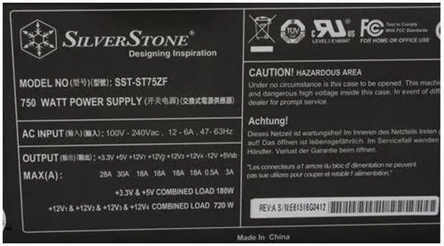 Alt view image 4 of 8 - SilverStone ST75ZF 750 W ATX 12V 2.2 & EPS12V SLI Certified CrossFire Ready Active PFC Power Supply