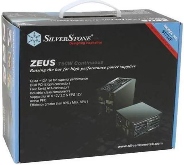 Alt view image 8 of 8 - SilverStone ST75ZF 750 W ATX 12V 2.2 & EPS12V SLI Certified CrossFire Ready Active PFC Power Supply