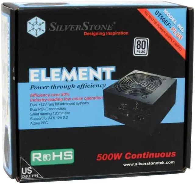 Alt view image 9 of 9 - SilverStone ST50EF-Plus 500 W ATX 12V 2.2 SLI Ready 80 PLUS Certified Active PFC Power Supply