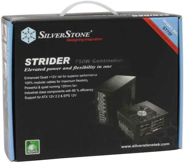 Alt view image 9 of 9 - SilverStone ST75F 750 W ATX 12V 2.2 & EPS 12V SLI Ready Full Modular Active PFC Power Supply