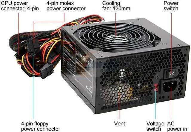 Alt view image 2 of 7 - SilverStone ST350 350 W ATX12V 2.2 Power Supply