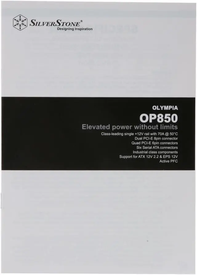 Alt view image 7 of 8 - SilverStone OP850 850 W ATX 12V 2.2 & EPS12V SLI Ready CrossFire Ready Active PFC Power Supply