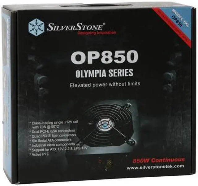 Alt view image 8 of 8 - SilverStone OP850 850 W ATX 12V 2.2 & EPS12V SLI Ready CrossFire Ready Active PFC Power Supply