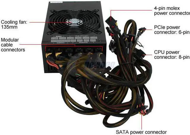 Alt view image 4 of 7 - SilverStone DA1200 1200 W ATX 12V 2.3 & EPS 12V SLI Ready CrossFire Ready Full Modular Active PFC Power Supply