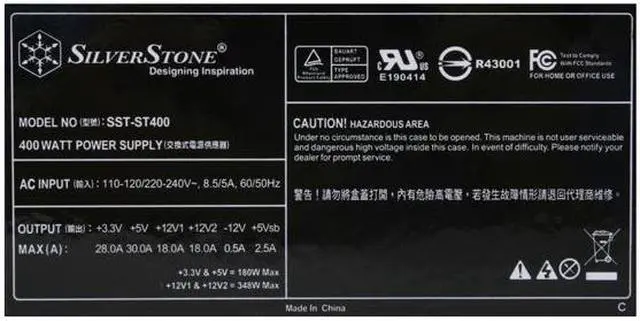 Alt view image 3 of 9 - SilverStone ST400 400 W ATX 12V 2.2 Power Supply