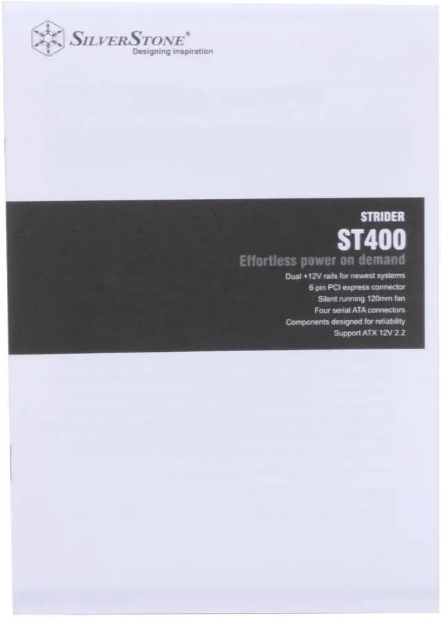 Alt view image 8 of 9 - SilverStone ST400 400 W ATX 12V 2.2 Power Supply