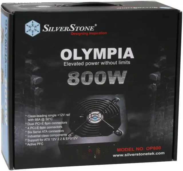 Alt view image 8 of 8 - SilverStone OP800 800 W ATX 12V 2.2 & EPS12V SLI Ready CrossFire Ready Active PFC Power Supply