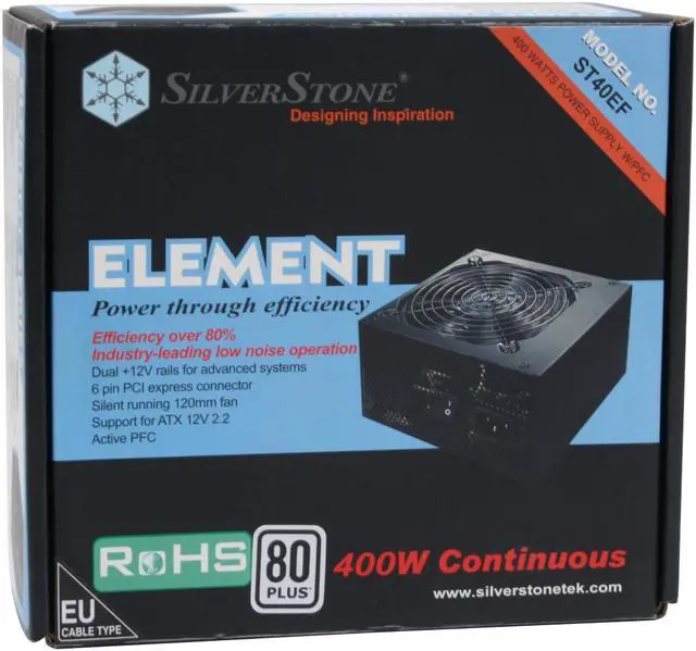 Alt view image 10 of 10 - SilverStone ST40EF 400 W ATX12V Ver.2.2 80 PLUS Certified Active PFC Power Supply