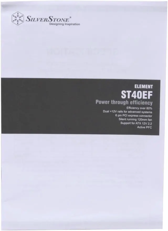 Alt view image 9 of 10 - SilverStone ST40EF 400 W ATX12V Ver.2.2 80 PLUS Certified Active PFC Power Supply