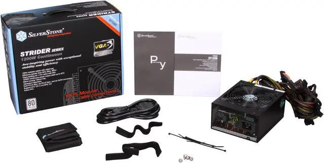 Alt view image 7 of 7 - SilverStone ST1200 1200 W ATX12V / EPS12V SLI Ready CrossFire Ready 80 PLUS Certified Modular Active PFC Power Supply