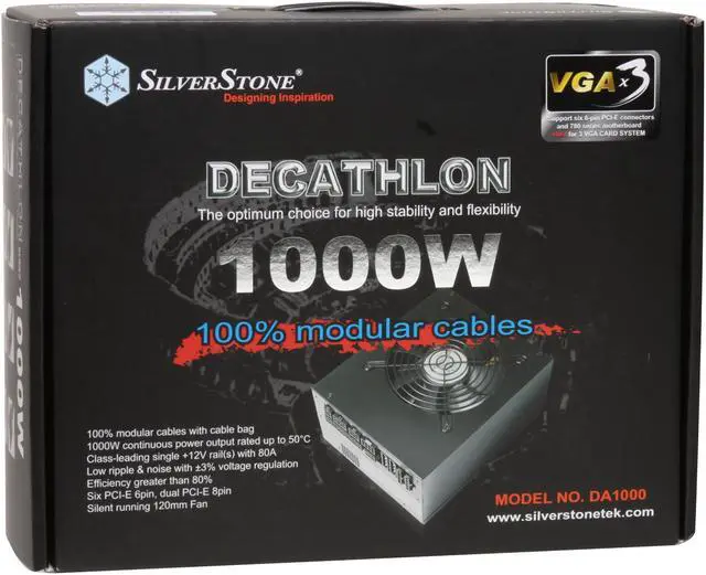 Alt view image 11 of 11 - SilverStone DA1000 1000 W ATX 12V 2.2 & EPS 12V SLI Ready CrossFire Ready Full Modular Active PFC Power Supply