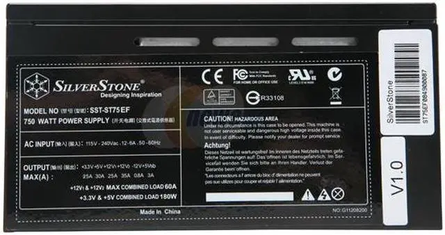 Alt view image 4 of 10 - SilverStone ELEMENT ST75EF 750 W ATX12V / EPS12V SLI Ready CrossFire Ready 80 PLUS BRONZE Certified Active PFC Power Supply