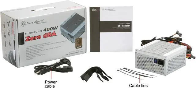 Alt view image 11 of 11 - SILVERSTONE Nightjar ST40NF Fanless 400W ATX 12V 2.3 / EPS 12V 80 PLUS BRONZE Certified Active PFC Zero dBA Power Supply