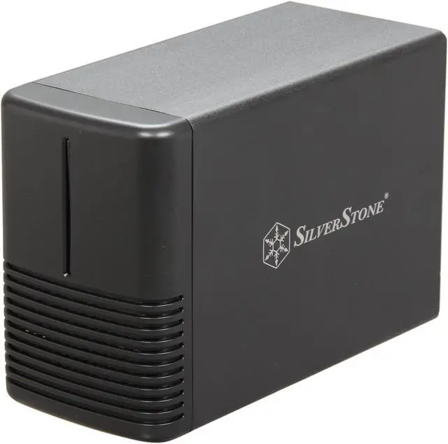 Main image of SilverStone DS321B Aluminum / Plastic 3.5" Black SATA USB 3.0 Dual Bay External Enclosure