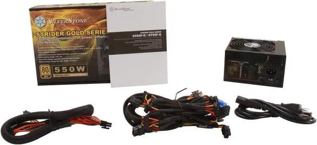 Alt view image 8 of 7 - SilverStone ST55F-G 550 W ATX 12V v2.3 / EPS 12V SLI Ready CrossFire Ready 80 PLUS GOLD Certified Full Modular Active PFC Power Supply