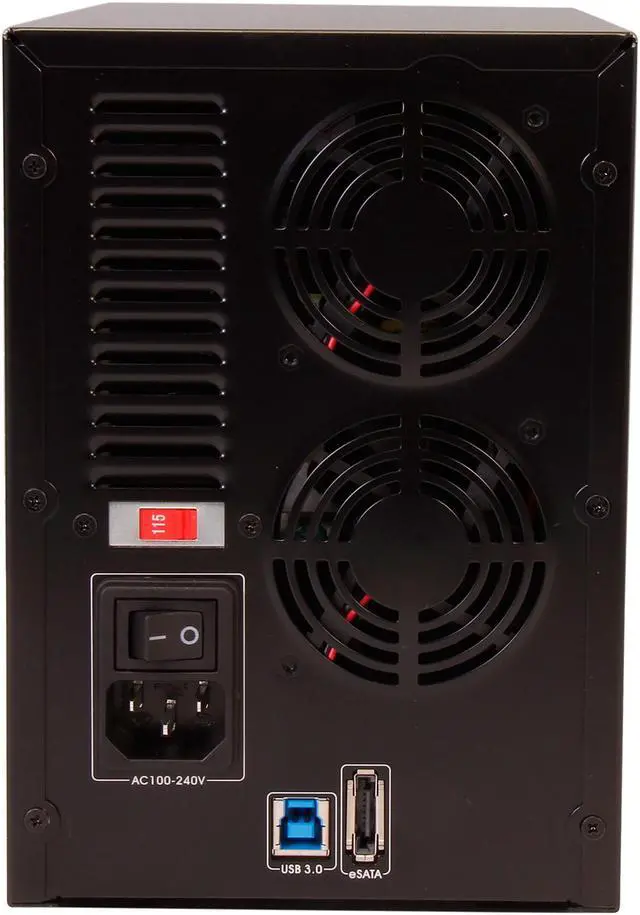 Alt view image 4 of 6 - Teratrend TowerStor TS431U Aluminum + SECC 3.5" Black SATA I/II/III USB 3.0 & eSATA 4-Bay External HDD Enclosure