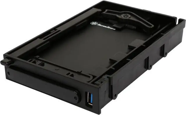 Main image of SilverStone MS06 Aluminum / Plastic 9.5mm 2.5” SATA HDD/SSD Black SATA I/II/III Micro USB 3.0 2.5" USB 3.0 HDD/SDD Enclosure with 3.5" Hot-Swap Drive Bay