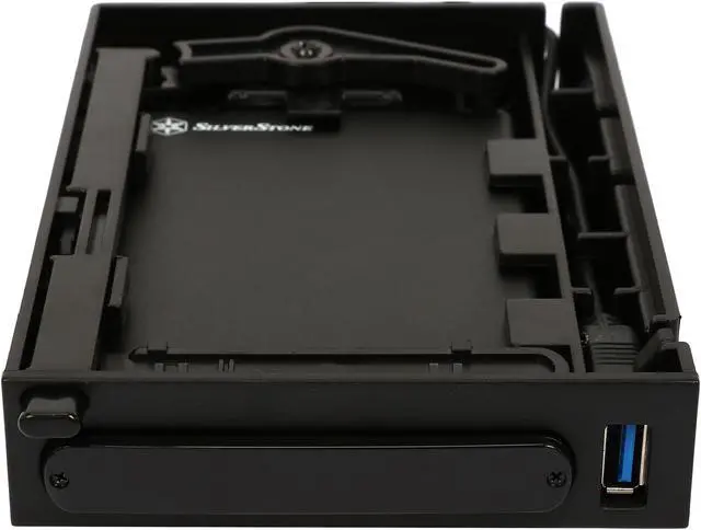 Alt view image 2 of 7 - SilverStone MS06 Aluminum / Plastic 9.5mm 2.5” SATA HDD/SSD Black SATA I/II/III Micro USB 3.0 2.5" USB 3.0 HDD/SDD Enclosure with 3.5" Hot-Swap Drive Bay