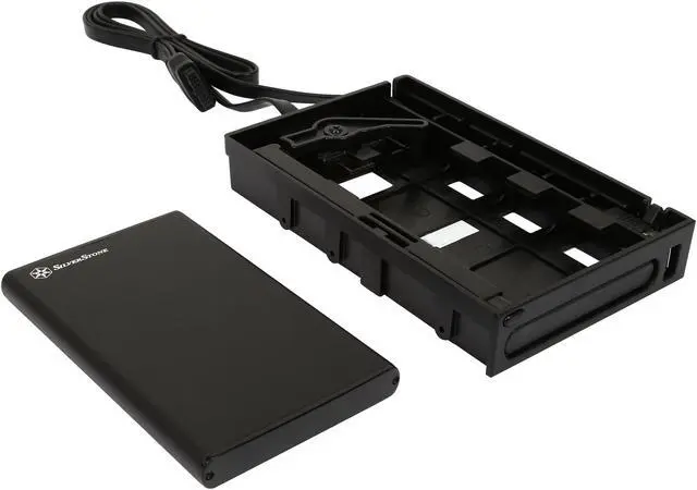 Alt view image 6 of 7 - SilverStone MS06 Aluminum / Plastic 9.5mm 2.5” SATA HDD/SSD Black SATA I/II/III Micro USB 3.0 2.5" USB 3.0 HDD/SDD Enclosure with 3.5" Hot-Swap Drive Bay