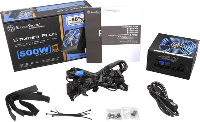 Alt view image 8 of 7 - SilverStone Strider Series PS-ST50F-PB 500 W ATX12V / EPS12V 80 PLUS BRONZE Certified Active PFC Power Supply