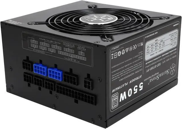 Alt view image 5 of 7 - SilverStone Strider Platinum series PS-ST55F-PT 550 W ATX12V / EPS12V 80 PLUS PLATINUM Certified Full Modular Active PFC Power Supply