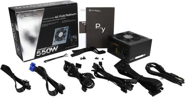 Alt view image 8 of 7 - SilverStone Strider Platinum series PS-ST55F-PT 550 W ATX12V / EPS12V 80 PLUS PLATINUM Certified Full Modular Active PFC Power Supply
