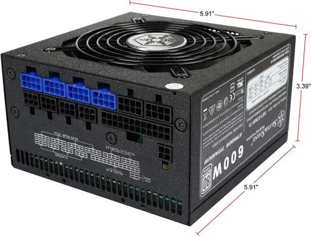 Alt view image 5 of 7 - SilverStone Strider SST-ST60F-TI 600 W ATX 80 PLUS TITANIUM Certified Full Modular Active PFC Power Supply
