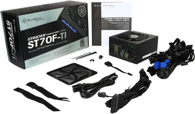 Alt view image 7 of 7 - SilverStone Strider SST-ST70F-TI 700 W ATX12V / EPS12V 80 PLUS TITANIUM Certified Full Modular Active PFC Power Supply