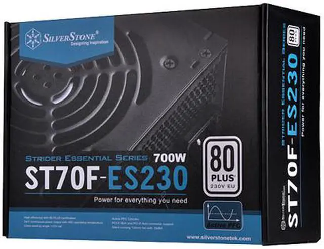 Alt view image 7 of 7 - SilverStone Strider Series SST-ST70F-ES230 700W ATX12V 80 PLUS Certified Active PFC (PF>0.9 at full load) PFC Essential PSU