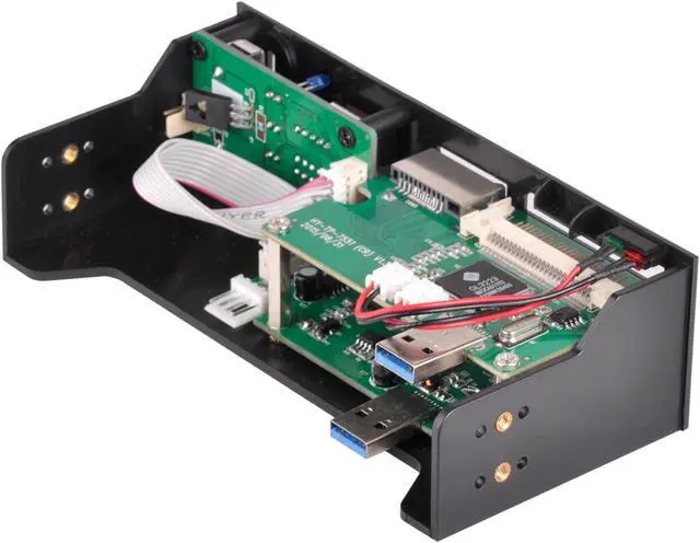 Alt view image 5 of 20 - SilverStone SST-FP59B Aluminum / Plastic 5.25" Black USB 3.1 Gen 1 (5Gbps) (Compatible with USB 2.0 / 1.1)
USB Ports:
USB 3.1 Gen 1 Type-C x 1, Type-A x 2
USB Type-A with dedicated charging port x 1, up to 5V/2A
Media card support:
SD / S