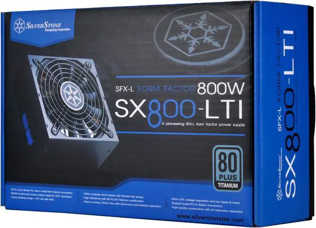 Alt view image 11 of 12 - SilverStone SFX Series SST-SX800-LTI 800 W SFX-L (Compatible with ATX12V v2.4) 80 PLUS TITANIUM Certified Active PFC Power Supply