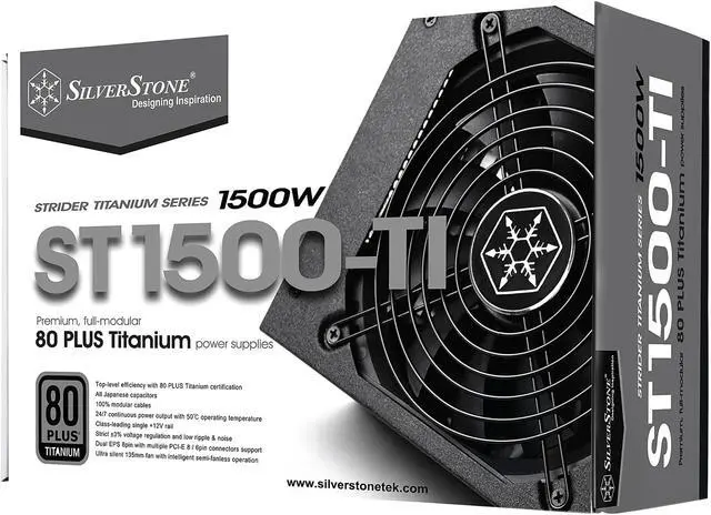 Alt view image 7 of 8 - SilverStone PS-ST1500-TI 1500 W ATX12V 80 PLUS TITANIUM Certified Active PFC Power Supply