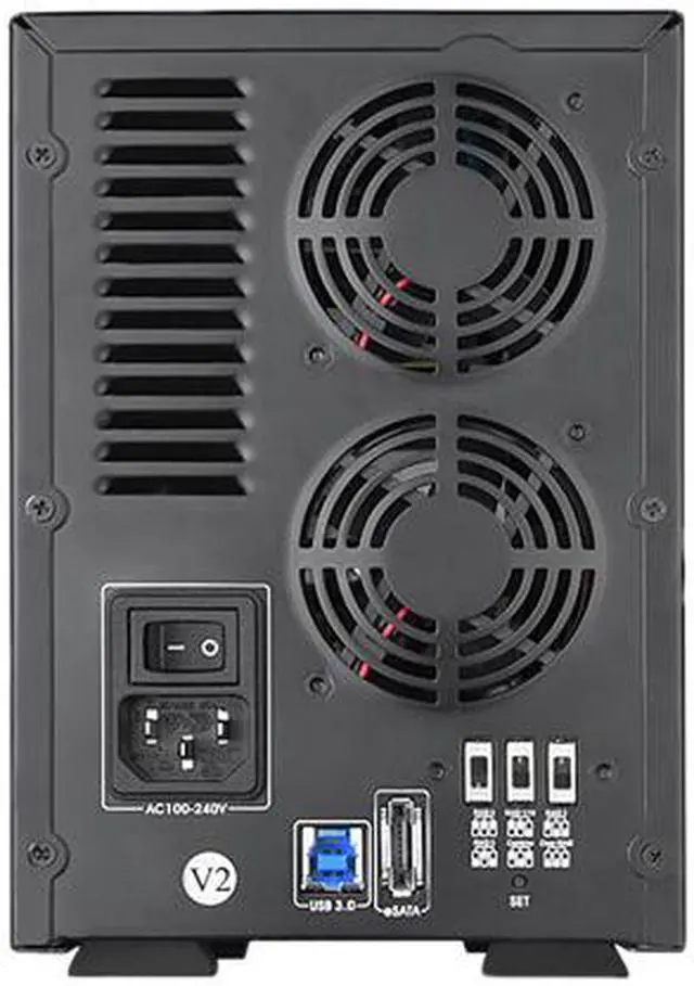 Alt view image 5 of 6 - SilverStone SST-TS432U-V2 Aluminum + SECC 3.5" Black SATA I/II/III USB 3.1 Gen 1 (Max. 5Gbps) compatible with USB 2.0, eSATA (Max. 3Gbps) External Enclosure