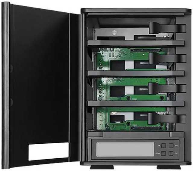 Alt view image 3 of 6 - SilverStone SST-TS432U-V2 Aluminum + SECC 3.5" Black SATA I/II/III USB 3.1 Gen 1 (Max. 5Gbps) compatible with USB 2.0, eSATA (Max. 3Gbps) External Enclosure